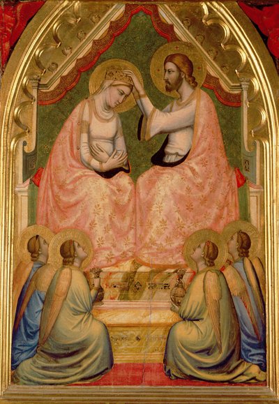 Le Couronnement de la Vierge Polyptyque (panneau central) - Ambrogio Bondone Giotto